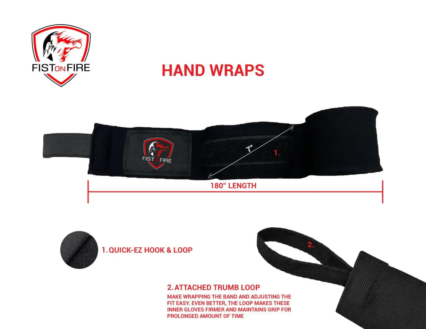 HAND WRAPS Fist On Fire Fitness